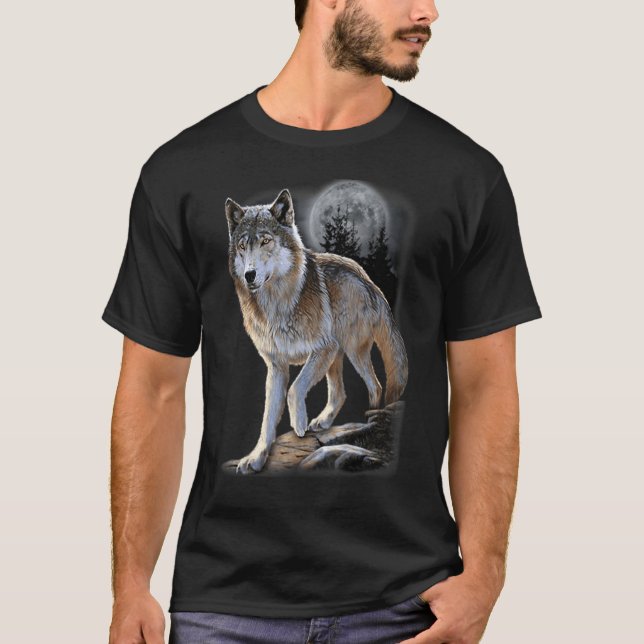 Camiseta Ama a los lobos Cara de lobo 11 (Anverso)