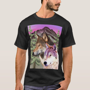 Camiseta Ama a los lobos Cara de lobo 16