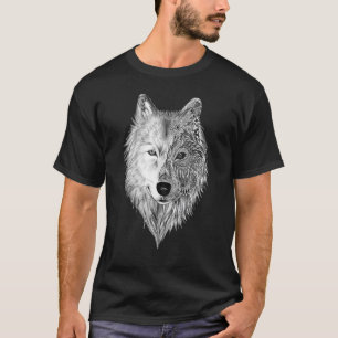 Camiseta Ama a los lobos la cara del lobo