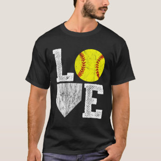 Camiseta Ama a Mamá y Papá de Sóftbol