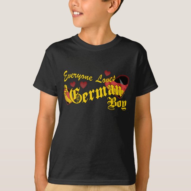 Camiseta Ama a niños de un muchacho del alemán (Anverso)