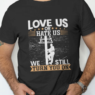 Camiseta Ama a nuestro electricista de líneas