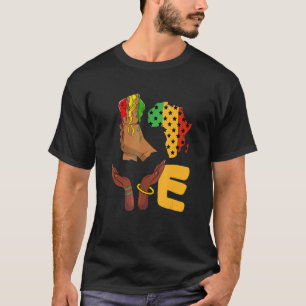 Camiseta Ama África Mapa Melanina Orgullo Afroamericano