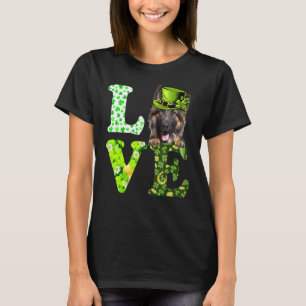 Camiseta Ama al Pastor Alemán Día de San Patricio Trébol Ir