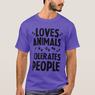 Camiseta Ama AnimalesTolerante con las Personas chico retro