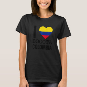 Camiseta Ama Colombia Bogotá Recuerdo Bandera Mapa Colombia