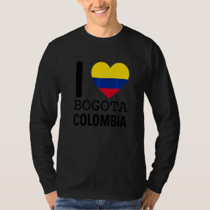 Camiseta Ama Colombia Bogotá Recuerdo Bandera Mapa Colombia