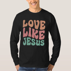 Camiseta Ama Como Jesús Colorido Cristiano Religioso Hombre