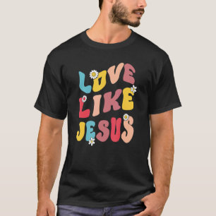 Camiseta Ama Como Jesús Religioso Dios Cristiano Hombres Mu