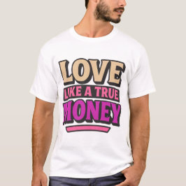 Camiseta Ama Como una Verdadera Cita Retro del Dinero
