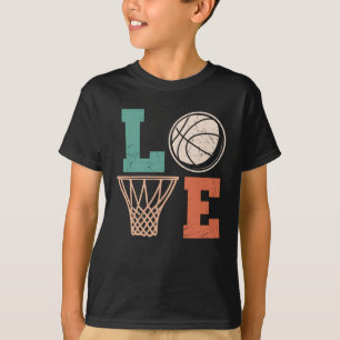 Camiseta Ama el Baloncesto diseño encantador de baloncest