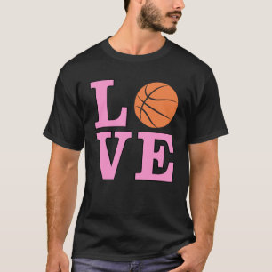Camiseta Ama el Baloncesto - Texto Rosa