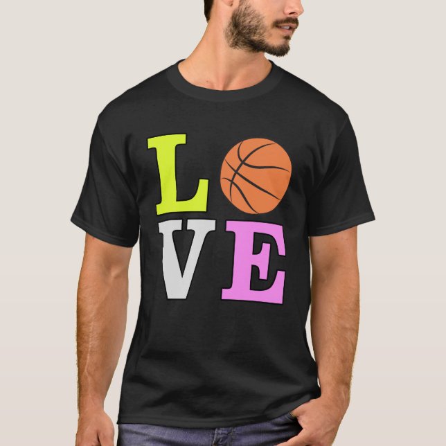 Camiseta Ama el baloncesto - Versión colorida 2 (Anverso)