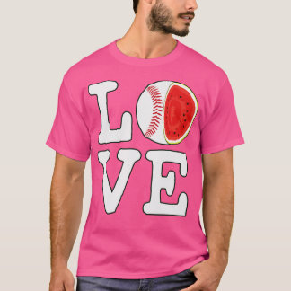 Camiseta Ama el béisbol sandía