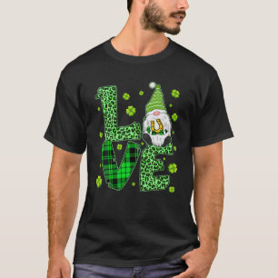 Camiseta Ama el Día de San Patricio Gnomos Divertidos Leopa