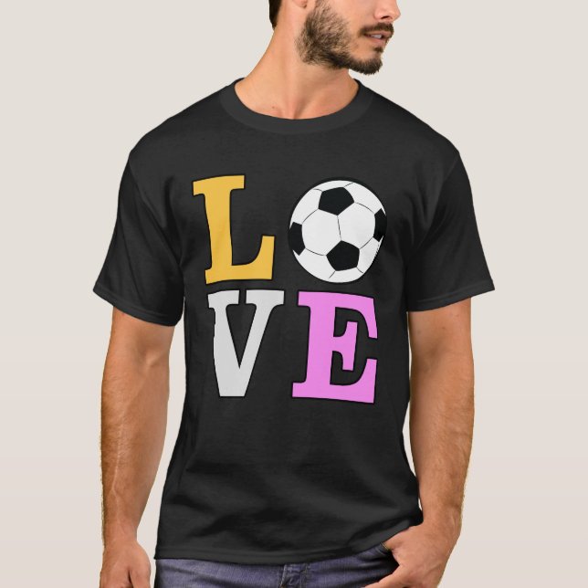 Camiseta Ama el fútbol - Versión colorida 2 (Anverso)