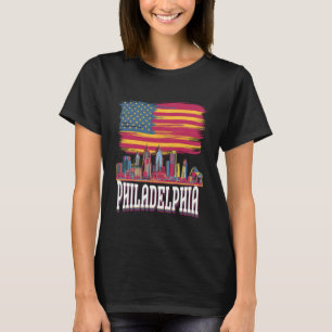 Camiseta Ama el horizonte de Filadelfia paisaje urbano del