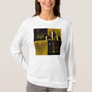 Camiseta Ama el oro negro / fleur de lis