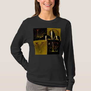 Camiseta Ama el oro negro, Fleur de Lis, texto personalizab