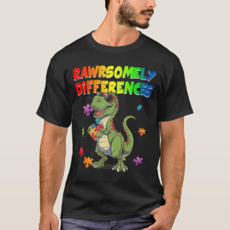 Camiseta Ama el T Rex Autismo Dinosaurio Rawrsomely Diferen