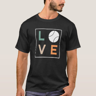 Camiseta Ama el tenis jugador feliz entrenador