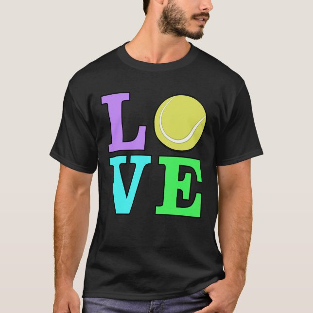 Camiseta Ama el tenis - Versión colorida 1 (Anverso)