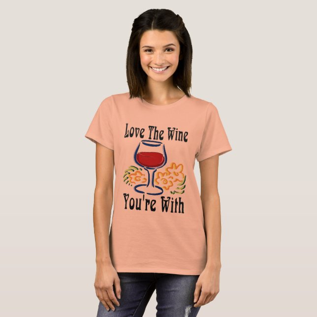 Camiseta Ama el vino, estás con (Anverso completo)