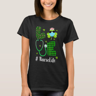 Camiseta Ama Enfermera Irlandesa Estetoscopio Bata Día de S