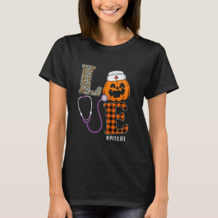 Camiseta Ama Enfermera PCU Leopardo Calabaza Halloween Enfe