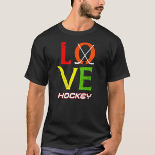 Camiseta Ama Grunge Hockey Hockey Hombres Niños Estudiantes