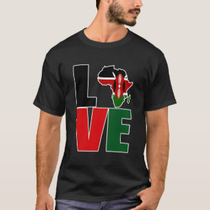 Camiseta Ama Kenia con bandera keniana en África Mapa kenia