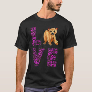 Camiseta Ama Kinkajou Púrpura Leopardo Noche Walker Kinkajo