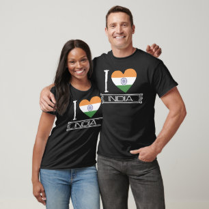 Camiseta Ama la bandera de la India País