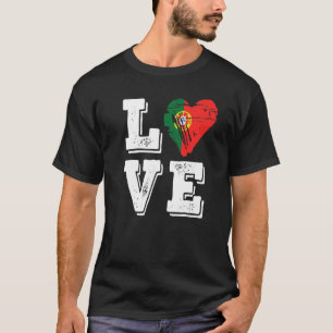 Camiseta Ama la bandera de Portugal Orgulloso portugués