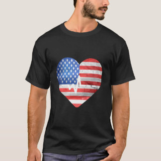 Camiseta Ama la bandera estadounidense del 4 de julio Hebea