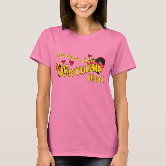 Camiseta Ama la bebida Chica alemana (Anverso)