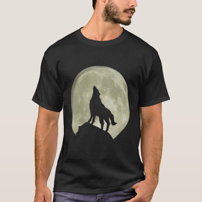 Camiseta Ama la luna de lobo de los lobos 7 (Anverso)