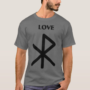 Camiseta Ama las runas vikingas con tet AMOR amigos