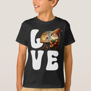Camiseta Ama Libros Profesor Gnomo Gráfico Para Mujeres Y G