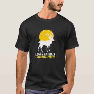 Camiseta Ama los Animales Tolera a la Gente