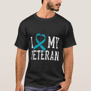 Camiseta Ama Mi Veterana Cinta Verde azulada Idea De Regalo