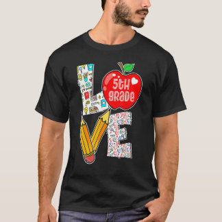 Camiseta Ama Quinto Grado 5to Grado Manzana De Regreso A La