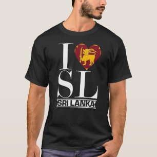 Camiseta Ama Sri Lanka Heart Summer Vacation Flag Sri Lanka