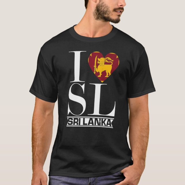 Camiseta Ama Sri Lanka Heart Summer Vacation Flag Sri Lanka (Anverso)