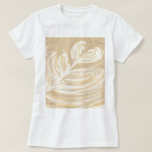Camiseta ama tu arte de café con leche
