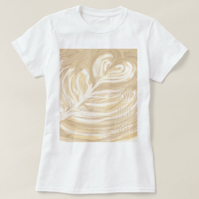 Camiseta ama tu arte de café con leche (Diseño del anverso)