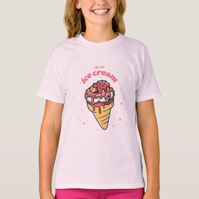 Camiseta Ama Tu Helado Crema (Anverso)