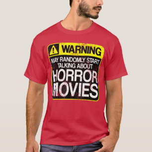 Camiseta Ama viendo películas de terror Advertencia Hallowe