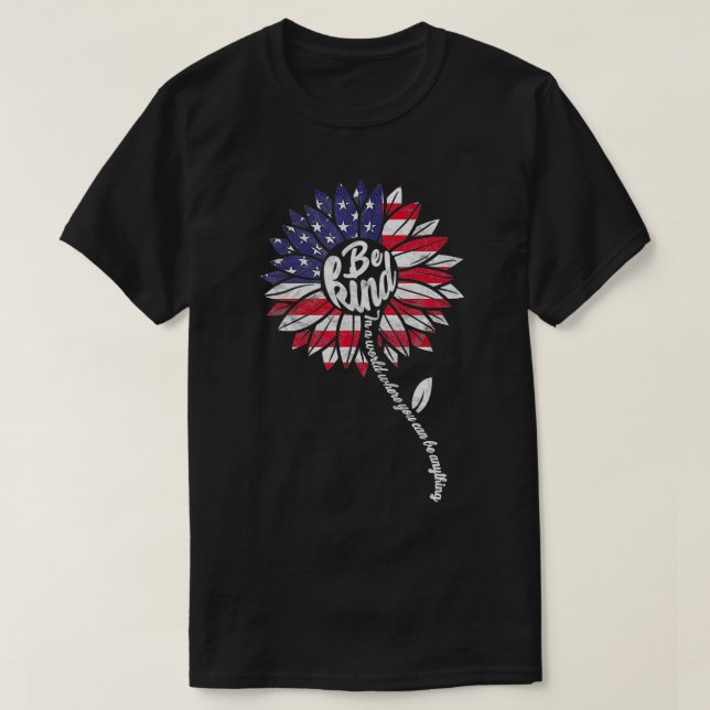 Camiseta Amabilidad Bandera de los EEUU giratoria 4 de juli (Diseño del anverso)