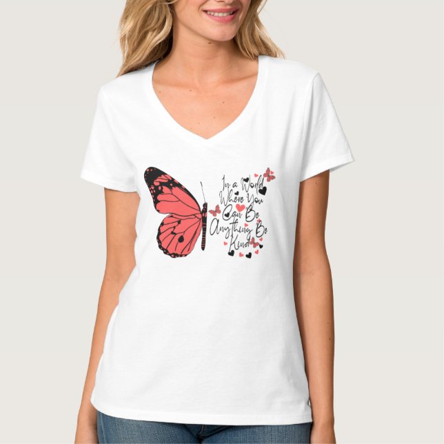 Camiseta Amabilidad benévola de la mariposa (Anverso)
